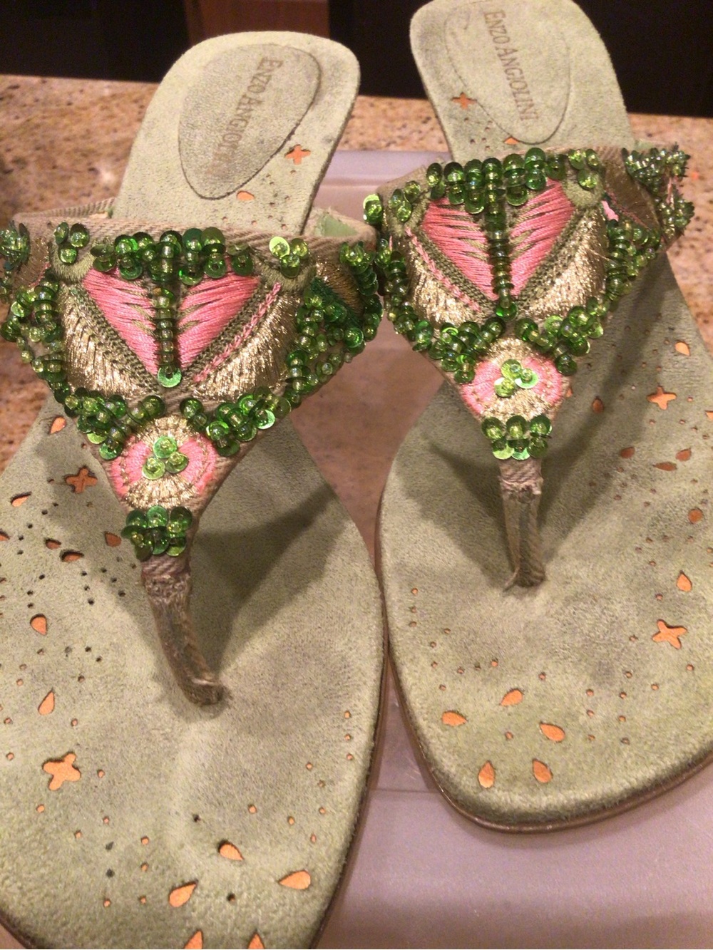 Enzo Angiolini beaded designer shoes